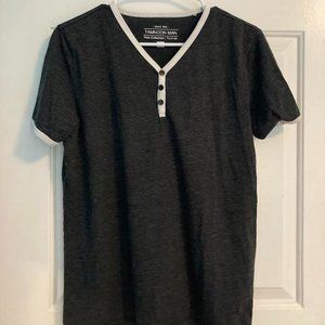 gray mens shirt with buttons